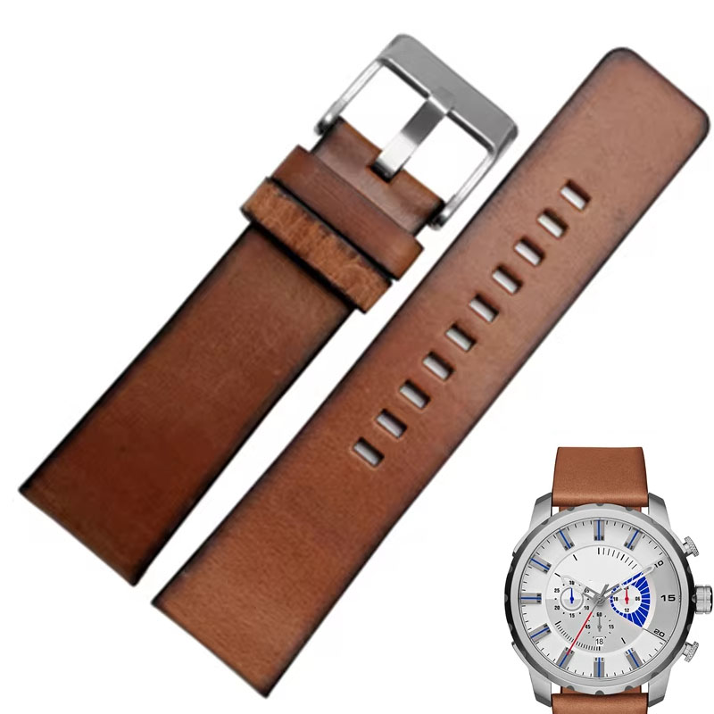 Diesel Watches Smartwatch - 레트로 가죽 시계 밴드, 디젤 DZ4343