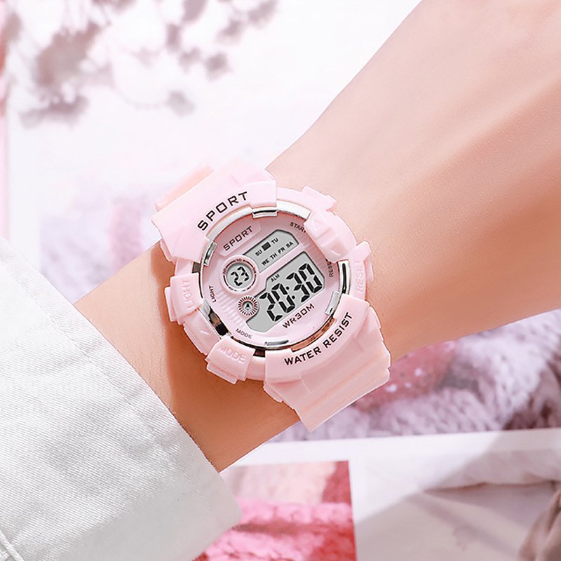 Smartwatch Digital Watches For Kid Girl - 패션 키즈 시계 빛나는 방수 스포츠