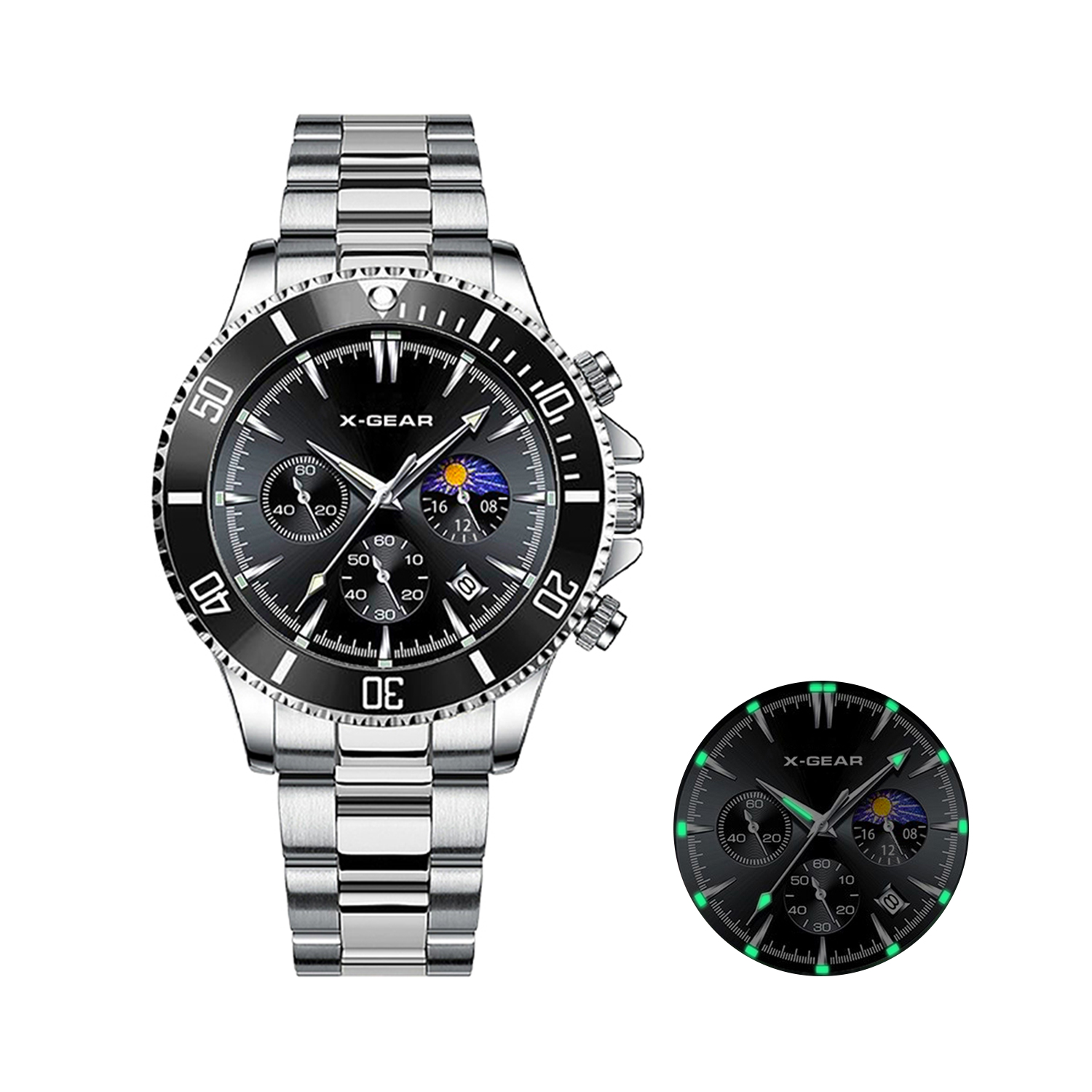 Smartwatch Luxury Watches - X-GEAR 패션 캘린더 남성용 쿼츠 시계