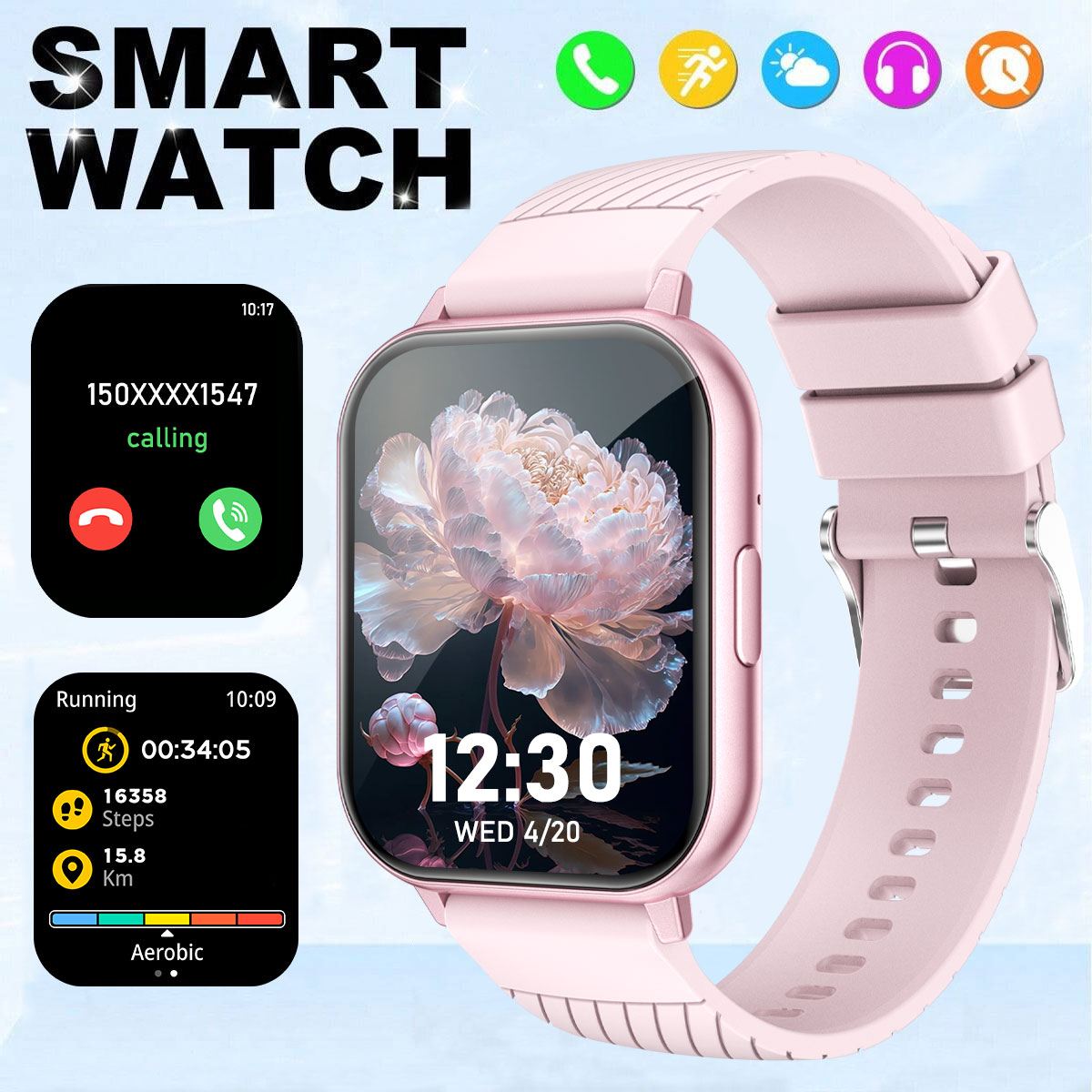 Smartwatch Watches Wallpaper - 다기능 스마트 워치 1.83인치 HD 화면