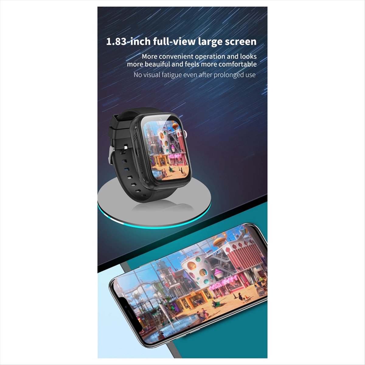 새로운 WhatsApp 스마트 4G 비디오 음성 SOS - Smartwatch Watch Whatsapp 리뷰 및 가격