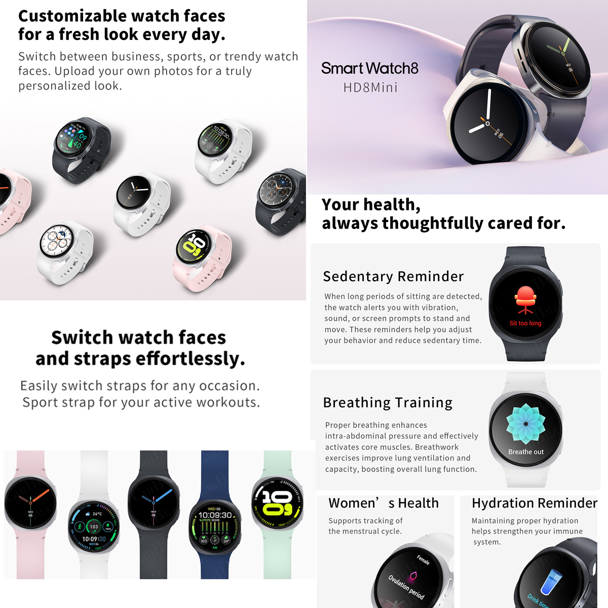 2026년 신형 시계 8 미니 GPS 트랙 스마트워치  - Smartwatch Health Watches For Women 리뷰 및 가격