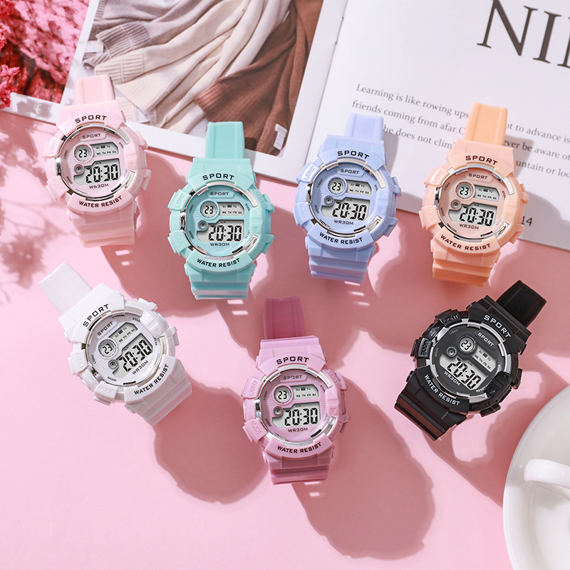 패션 키즈 시계 빛나는 방수 스포츠 디지털 시계 알람  - Smartwatch Digital Watches For Kid Girl 리뷰 및 가격