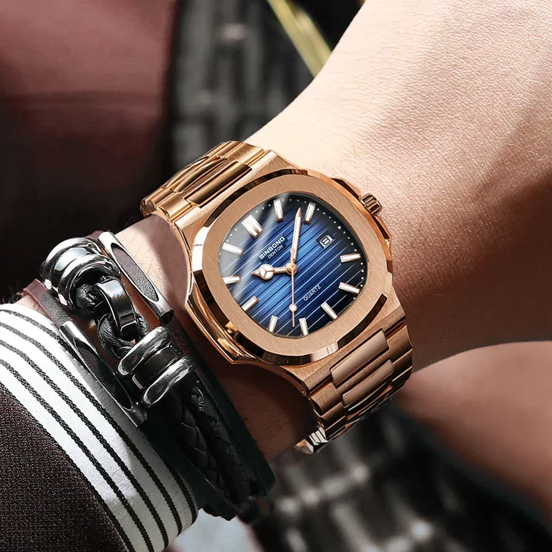 뉴 스위스 남성 캐주얼 로즈 골드 시계 남성용 럭셔리  - Smartwatch Luxury Watches 리뷰 및 가격