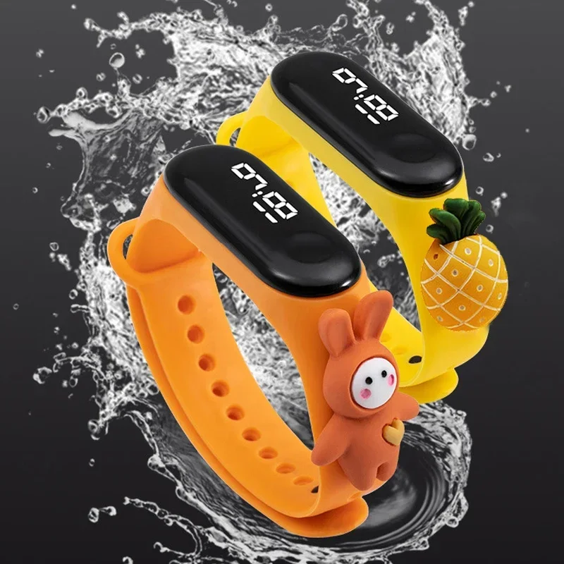 방수 어린이 스마트 터치 LED 시계 만화 작은 동물  - Smartwatch Digital Watches For Kid Girl 리뷰 및 가격
