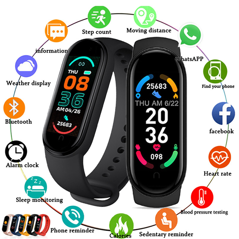 M6 스마트워치 남녀 스포츠 스마트 팔찌 심박수 측정  - Smartwatch Iphone Watch For Men 리뷰 및 가격