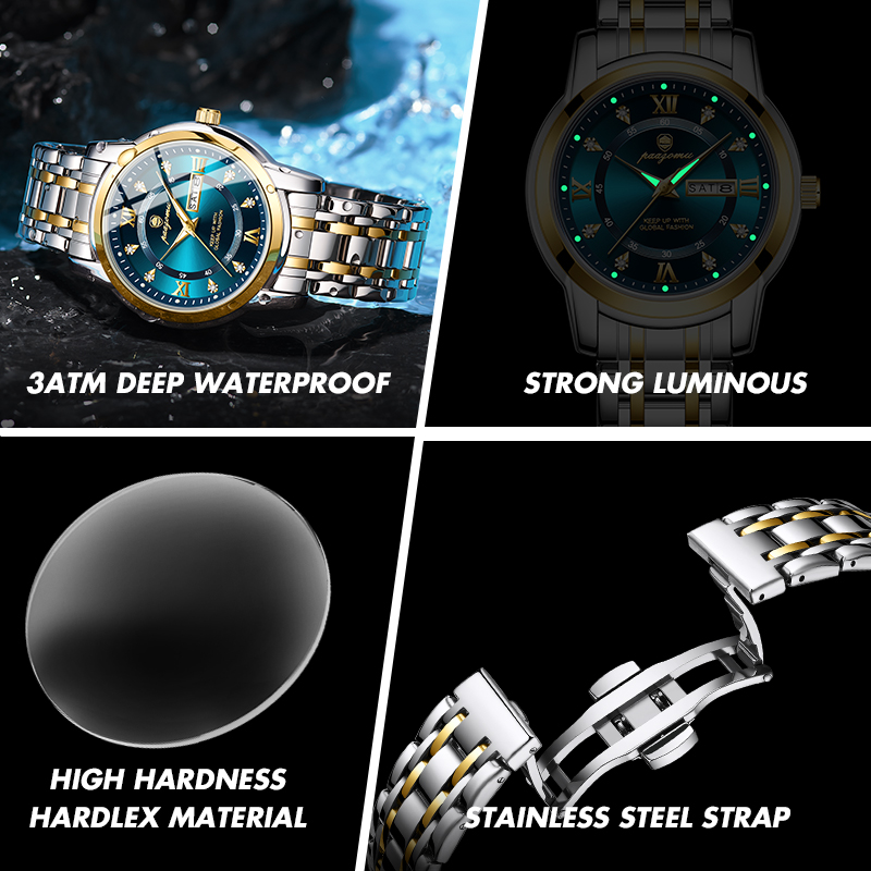 PAAZOMU 시계 남성 여성 다이아몬드 비즈니스 드레 - Smartwatch Luxury Watches 리뷰 및 가격
