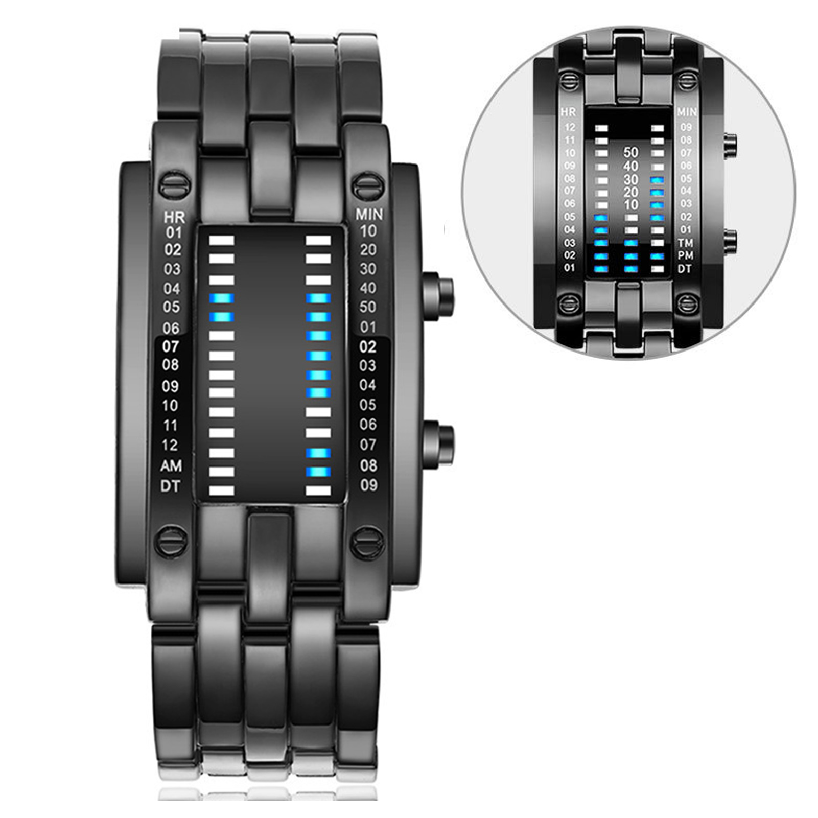 프리미엄 바이너리 매트릭스 블루 LED 디지털 전자 시 - Smartwatch Premium Watches For Women 리뷰 및 가격