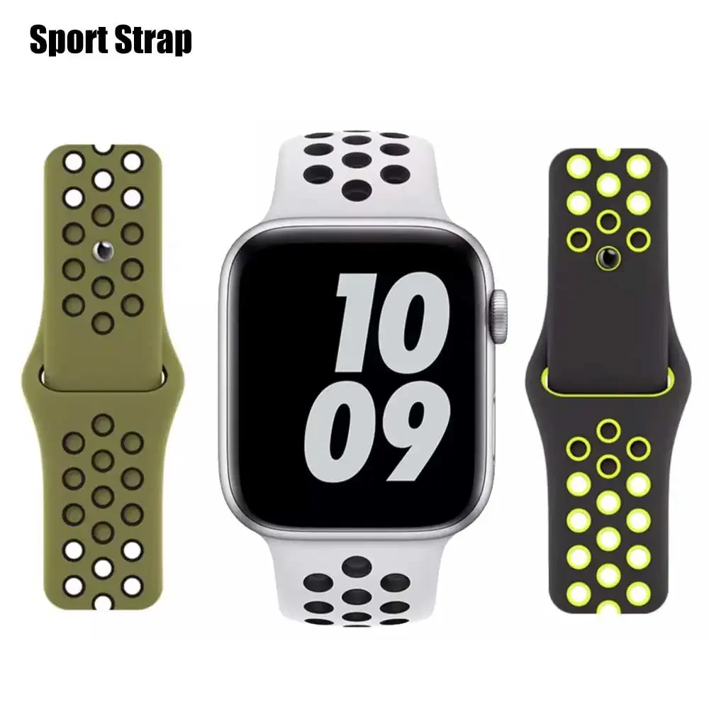 애플 워치 밴드용 스포츠 스트랩, 실리콘 팔찌, 한국  - Smartwatch Apple Watches For Women 리뷰 및 가격