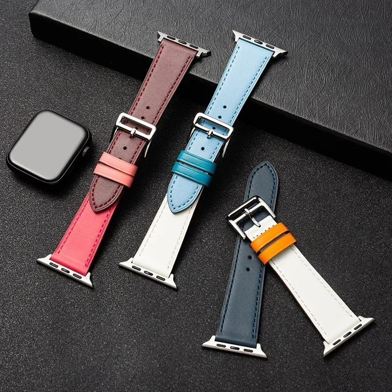 Apple Watch 스트랩용 가죽 시계 밴드 46mm - Smartwatch Apple Watches For Women 리뷰 및 가격