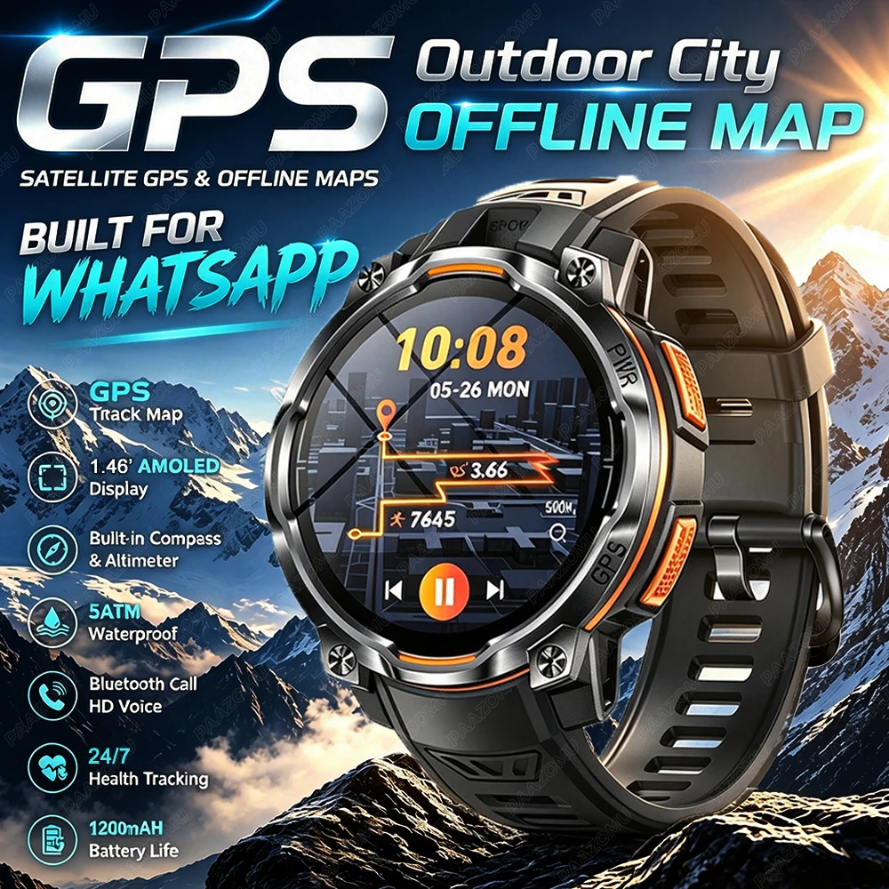 2026년 신형 GPS 오프라인 지도 스마트워치 남성용 - Smartwatch Watch Whatsapp 리뷰 및 가격