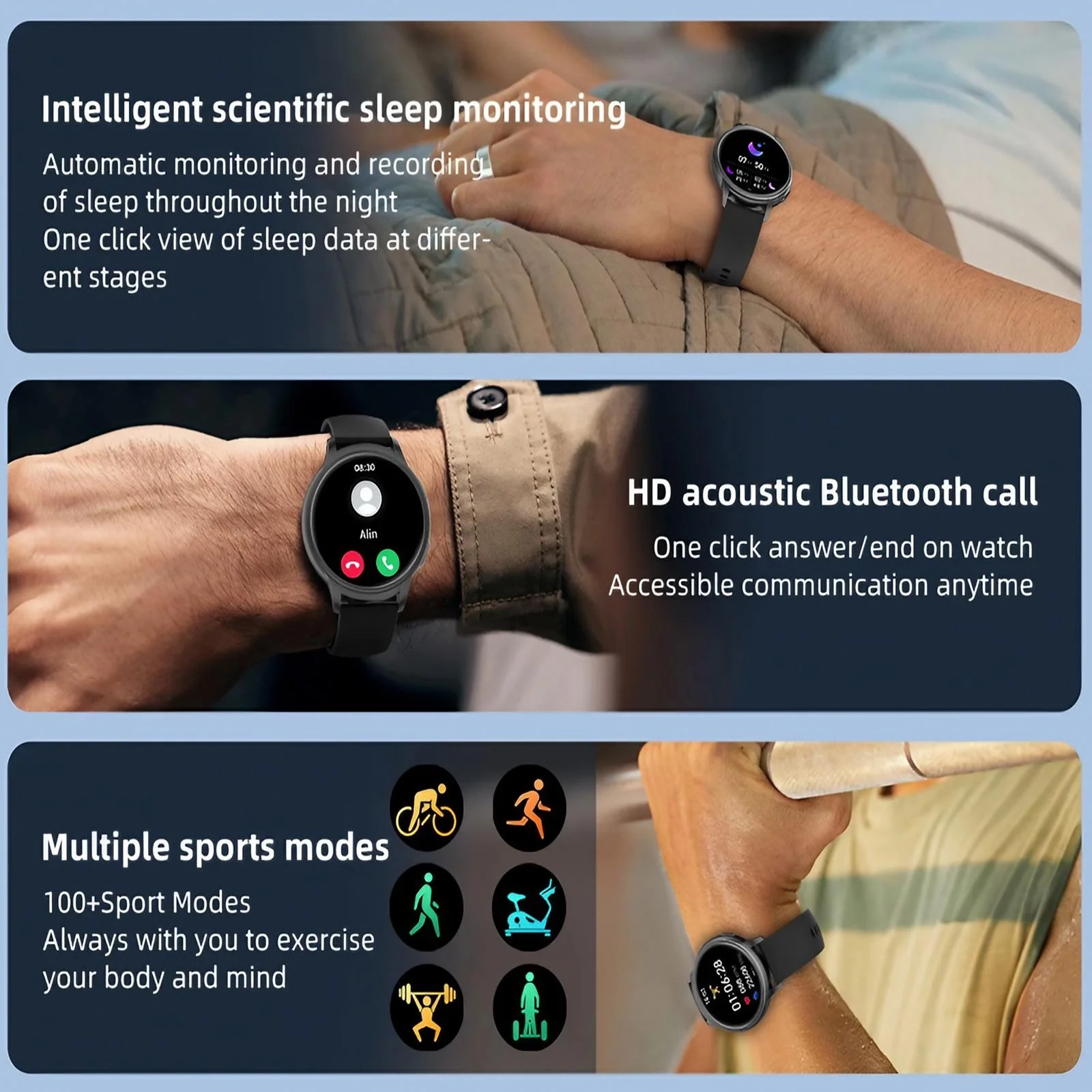 여성용 스마트워치 방수 심박수 수면 추적기 전화 수신  - Smartwatch Health Watches For Women 리뷰 및 가격