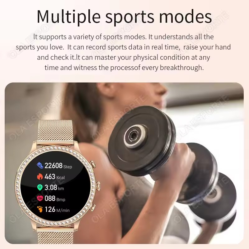 우아한 여성용 스마트워치 블루투스 통화 알림 수면 건강 - Smartwatch Health Watches For Women 리뷰 및 가격