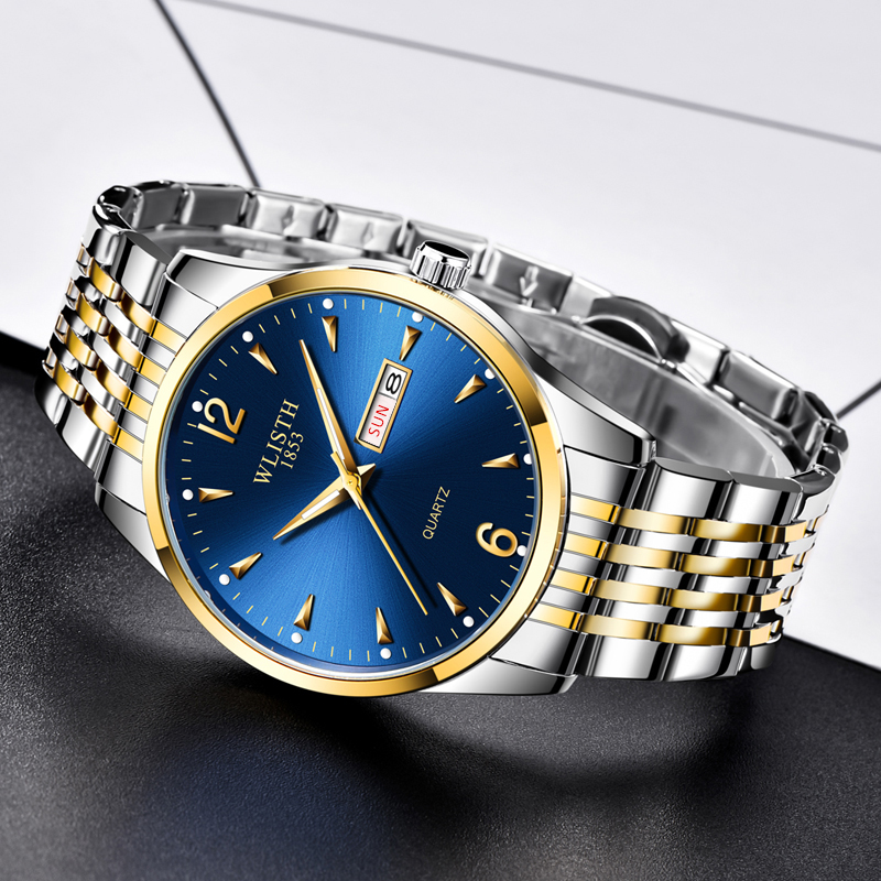 패션 럭셔리 남성용 쿼츠 시계 심플 다이얼 더블 캘린더 - Smartwatch Luxury Watches 리뷰 및 가격