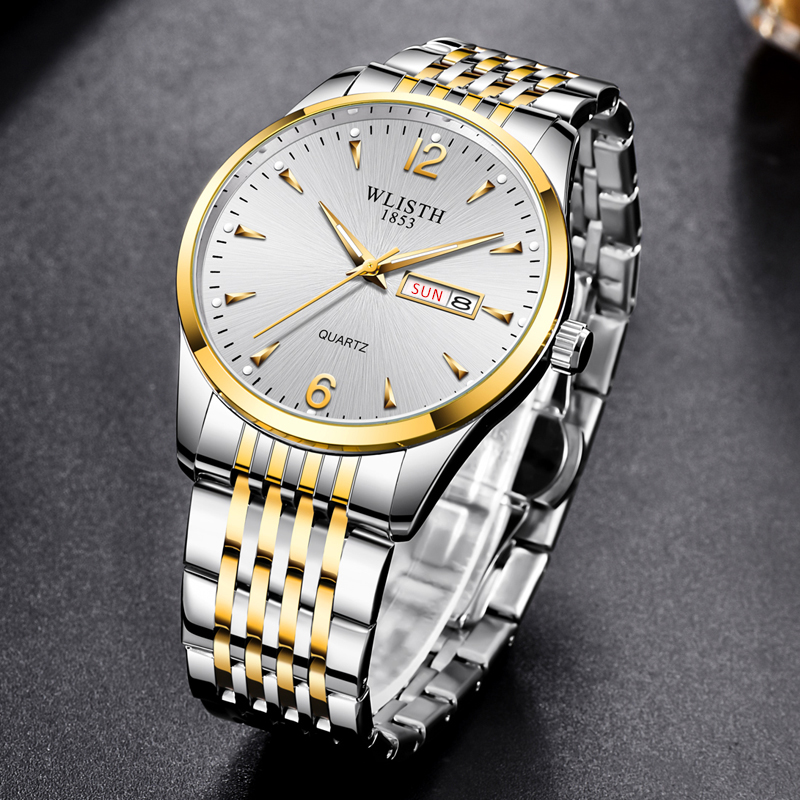 패션 럭셔리 남성용 쿼츠 시계 심플 다이얼 더블 캘린더 - Smartwatch Luxury Watches 리뷰 및 가격